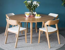 Copenhagen Round Natural Wood Dining Set