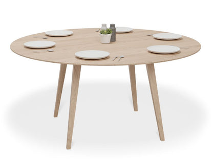 Copenhagen Round Natural Wood Dining Set