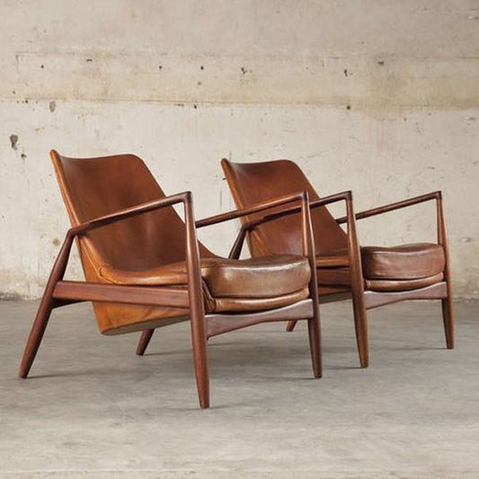 Kofod Larsen Italian Vintage Wood Armchair