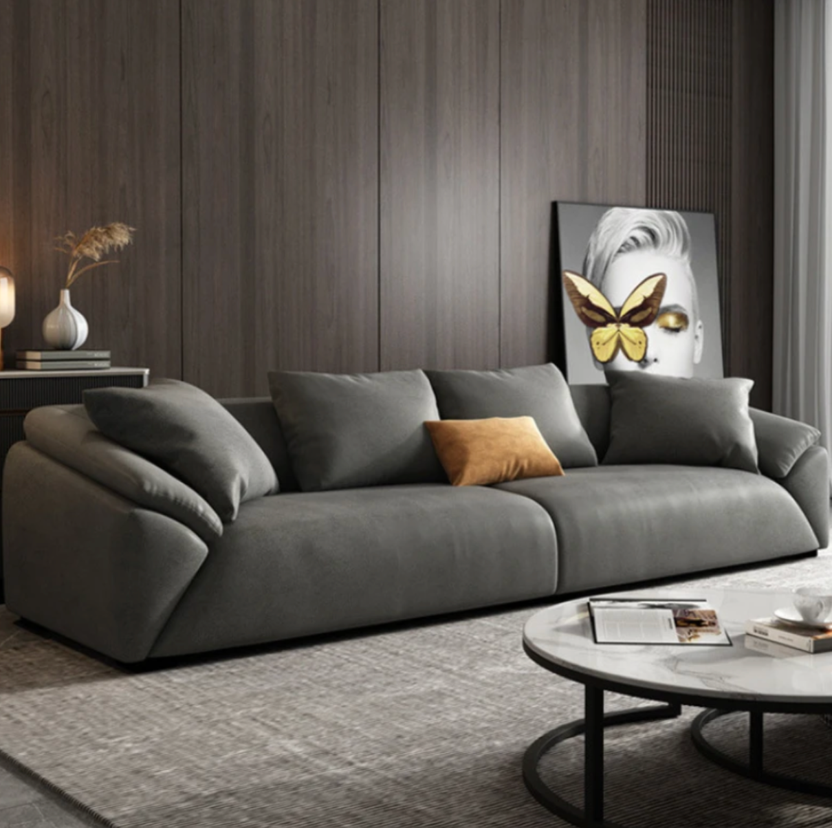 Lshine Couch Leather Sofa