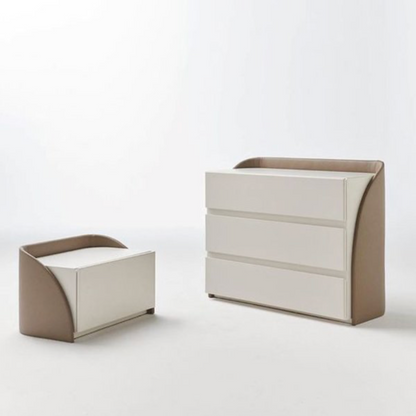 Lobos Arched White Wood 3 Drawer