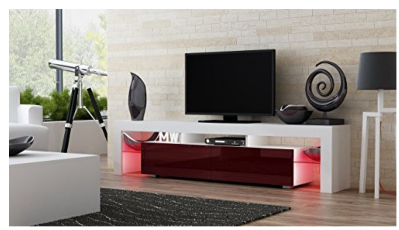 Meble Milano Black White TV Stand